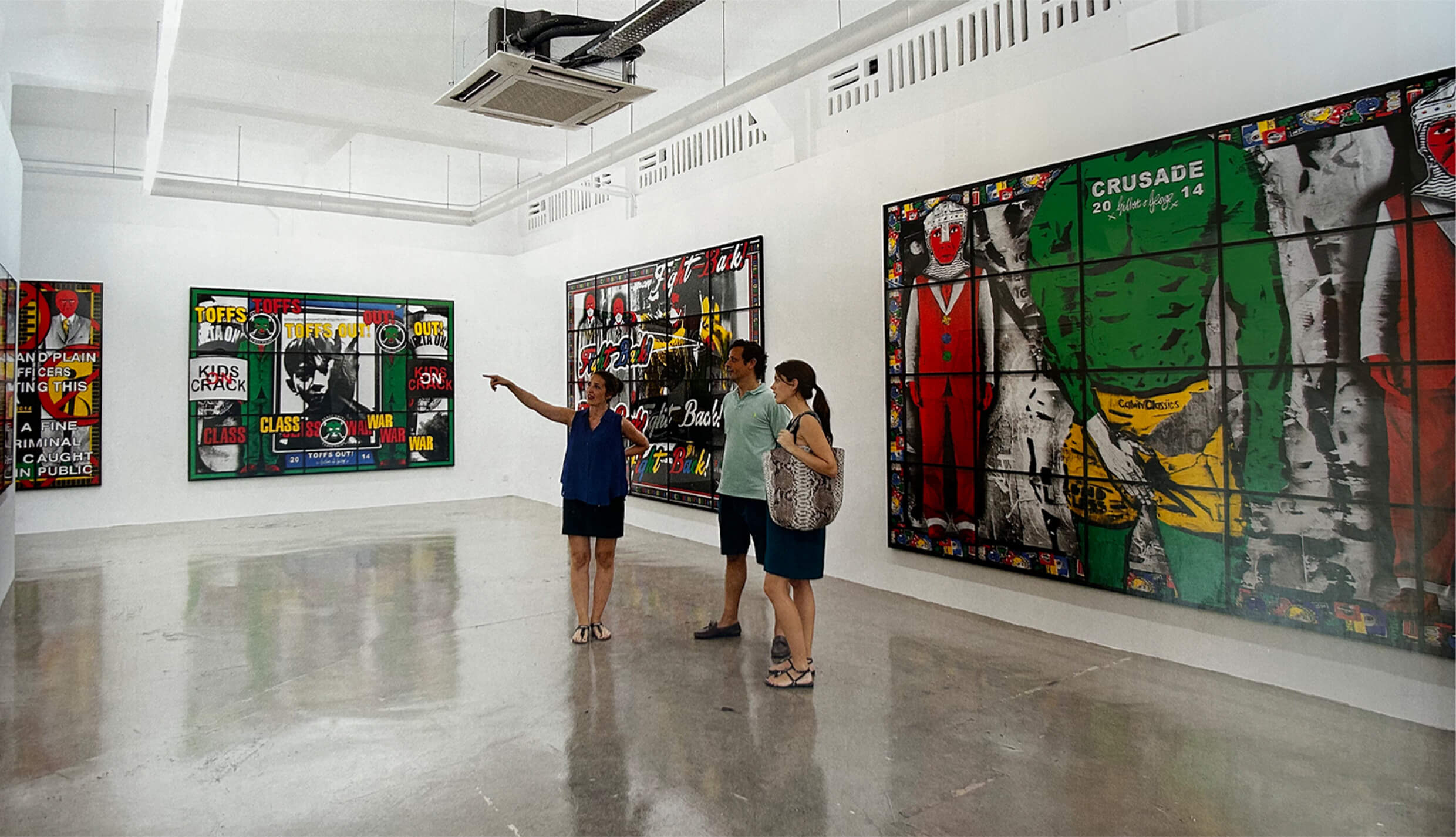 Endless featured in Gilbert & George Crusade artwork, ARNDT Gallery, Singapore